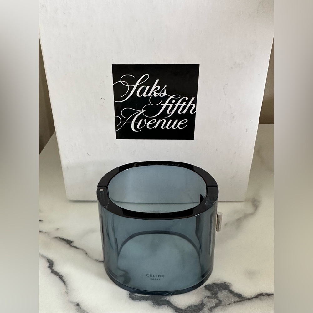 Celine Blue Lucite Cuff-Small - Picture 11 of 14